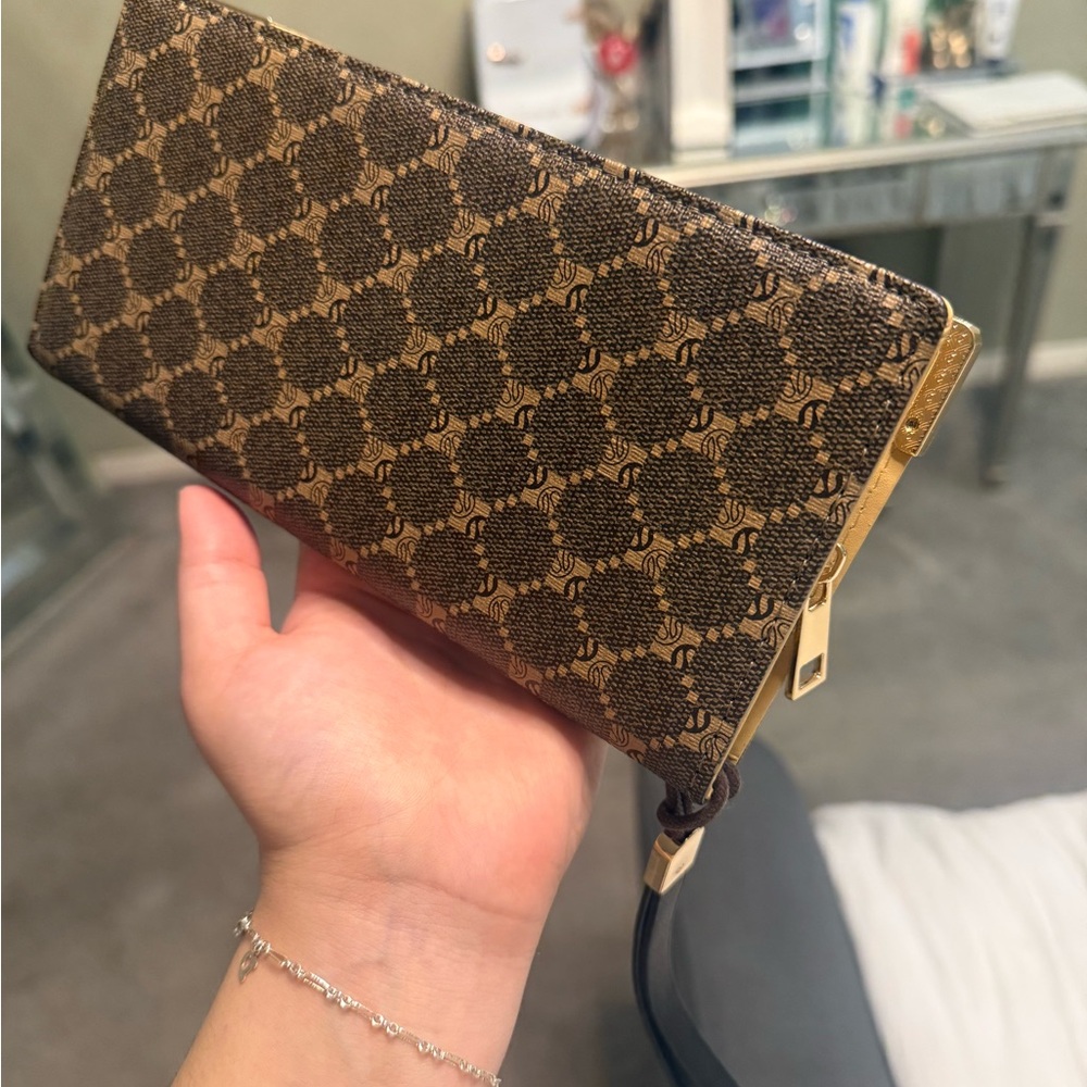 Brown Patterned Wallet